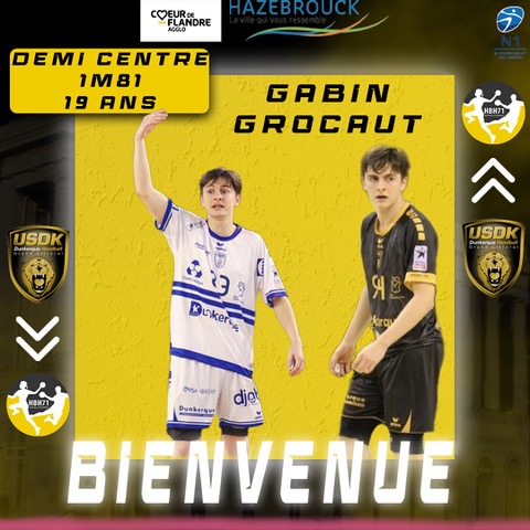 Arrivée Gabin Grocaut